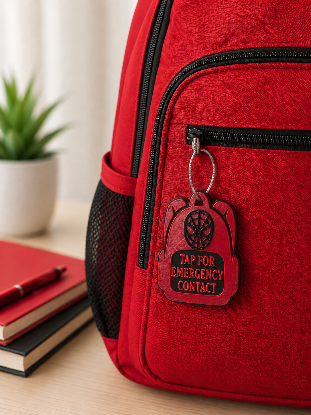 Custom NFC Backpack Tag – Tap to Share Your Information
