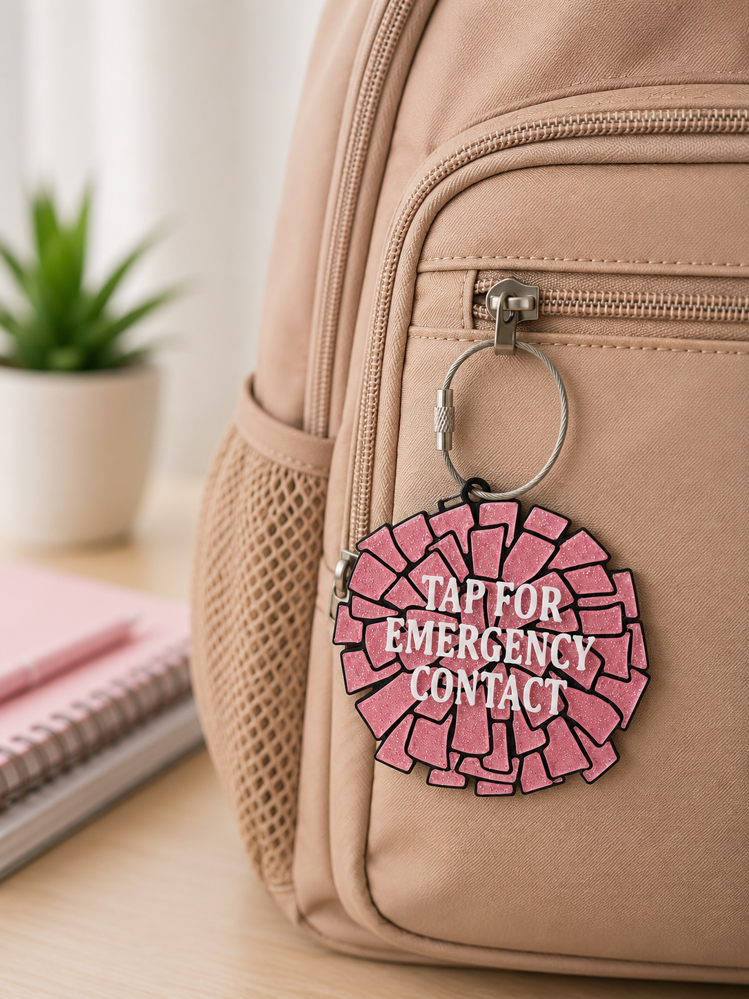 Custom NFC Backpack Tag – Tap to Share Your Information